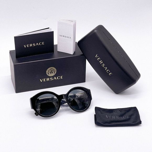 New Versace Women's Black Acetate Sunglasses - Picture 7 of 8